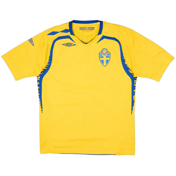 2007-09 Sweden 'Signed' Home Shirt - 8/10 - (L)
