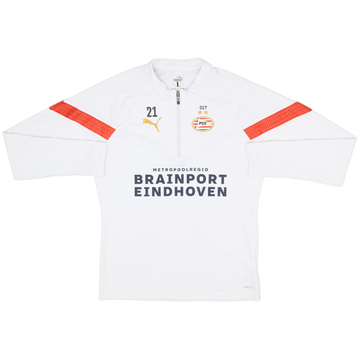 2021-22 PSV Player Issue Puma 1/4 Zip Sweat Top #21 - 5/10 - (M)