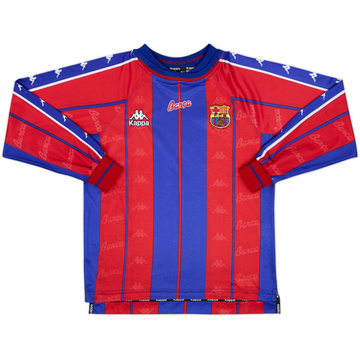 1997-98 Barcelona Home L/S Shirt - 8/10 - (S)
