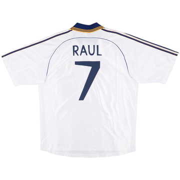 1998-00 Real Madrid Home Shirt Raul #7 - 8/10 - (XL)