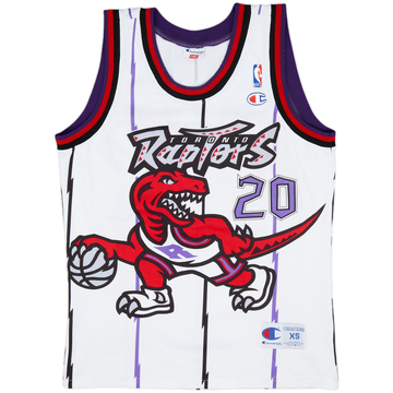 1995-97 Toronto Raptors Stoudamire #20 Champion Home Jersey - 7/10 - (XS)