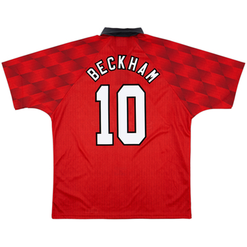 1996-98 Manchester United Home Shirt Beckham #10 - 10/10 - (XL)
