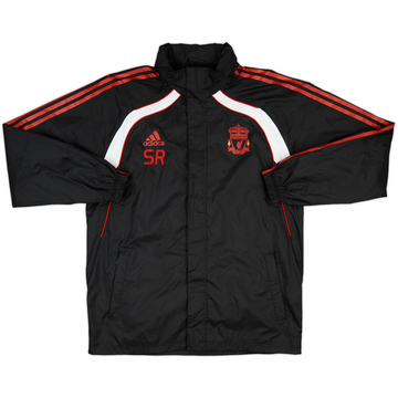 2010-11 Liverpool adidas Staff Issue Hooded Rain Jacket SR - 8/10 - (L)