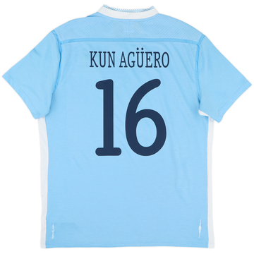 2011-12 Manchester City Home Shirt Kun Aguero #16 - 7/10 - (L)