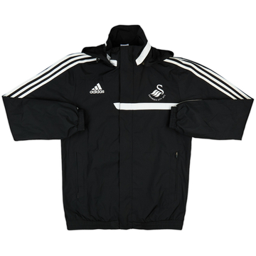 2013-14 Swansea adidas Hooded Rain Jacket - 9/10 - (S)
