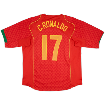 2004-06 Portugal Home Shirt C.Ronaldo #17 - 8/10 - (XL)
