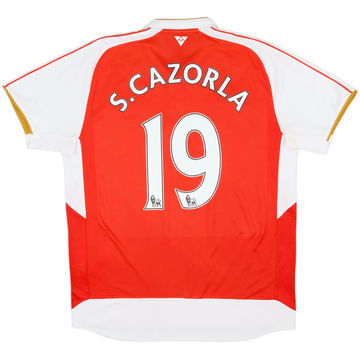 2015-16 Arsenal Home Shirt S.Cazorla #19 - 8/10 - (M)