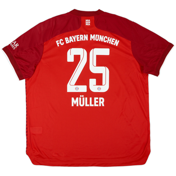 2021-22 Bayern Munich Authentic Home Shirt Muller #25 (XXL)