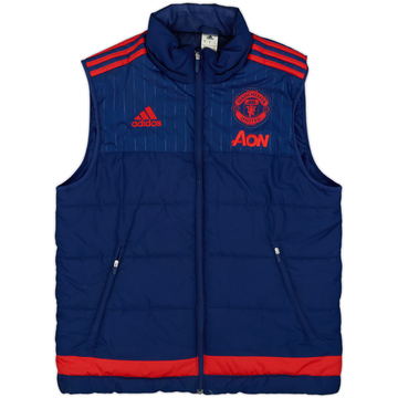 2015-16 Manchester United adidas Padded Gilet - 7/10 - (M)