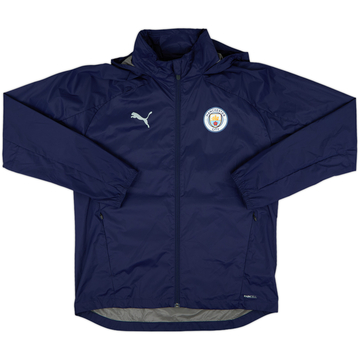 2021-22 Manchester City Puma Hooded Rain Jacket - 9/10 - (M)