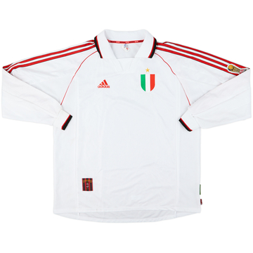 1999-00 AC Milan Player Issue Centenary Away L/S Shirt - 7/10 - (XL)