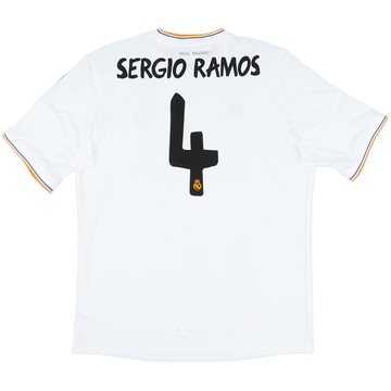 2013-14 Real Madrid Home Shirt Sergio Ramos #4 (XL)