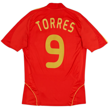 2007-09 Spain Home Shirt Torres #9 - 6/10 - (S)
