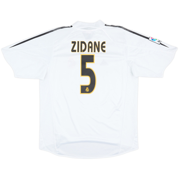 2004-05 Real Madrid Home Shirt Zidane #5 - 5/10 - (L)
