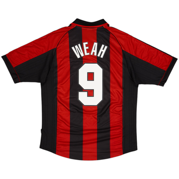 1998-00 AC Milan Home Shirt Weah #9 - 6/10 - (L)