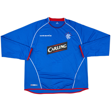 2005-06 Rangers Home L/S Shirt - 7/10 - (XXL)