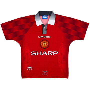 1996-98 Manchester United Home Shirt - 4/10 - (Y)