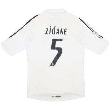 2005-06 Real Madrid Home Shirt Zidane #5 - 8/10 - (M)