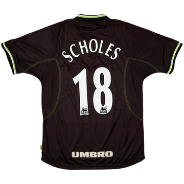 1998-99 Manchester United Third Shirt Scholes #18 - 10/10 - (L)