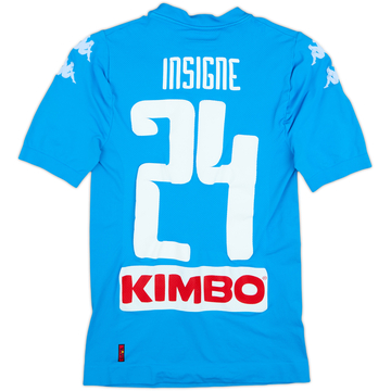 2016-17 Napoli Authentic Home Shirt Insigne #24 - 7/10 - (M/L)