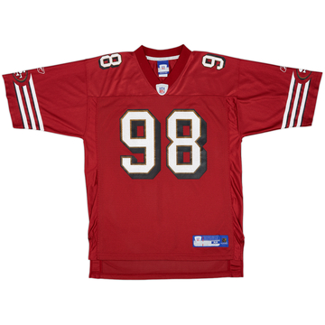 2005 San Francisco 49ers J.Peterson #98 Reebok On Field Home Jersey - 7/10 - (M)