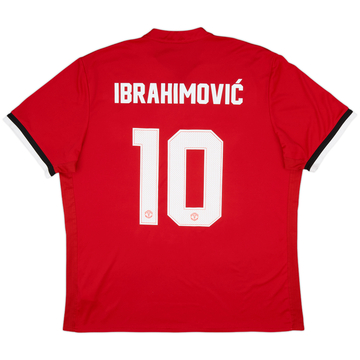 2017-18 Manchester United Home Shirt Ibrahimovic #10 - 8/10 - (XXL)
