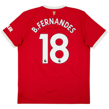 2021-22 Manchester United Home Shirt B.Fernandes #18 - 7/10 - (L)