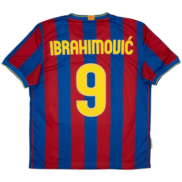 2009-10 Barcelona Home Shirt Ibrahimovic #9 - 8/10 - (L)
