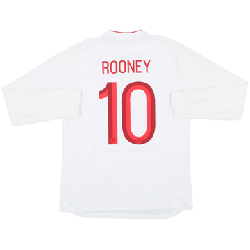 2012-13 England Home L/S Shirt Rooney #10 - 8/10 - (L)