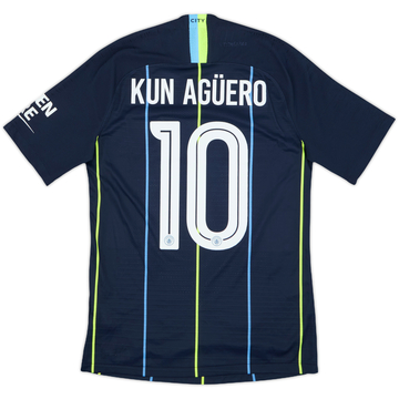 2018-19 Manchester City Authentic Away Shirt Aguero #10 - 9/10 - (S)