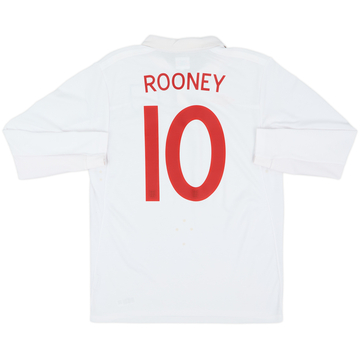 2009-10 England Home L/S Shirt Rooney #10 - 10/10 - (M)