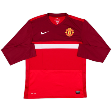 2011-12 Manchester United Nike Training L/S Shirt - 8/10 - (L)