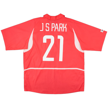 2002-03 South Korea Home Shirt J.S.Park #21 - 8/10 - (XL)