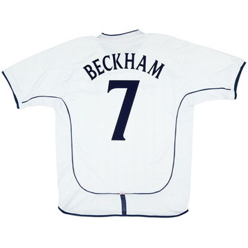 2001-03 England Home Shirt Beckham #7 - 8/10 - (XL)