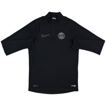 2015-16 Paris Saint-Germain Nike 1/4 Zip Drill Top - 8/10 - (S)