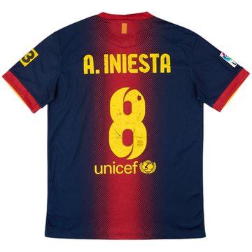 2012-13 Barcelona Home Shirt A.Iniesta #8 - 5/10 - (S)