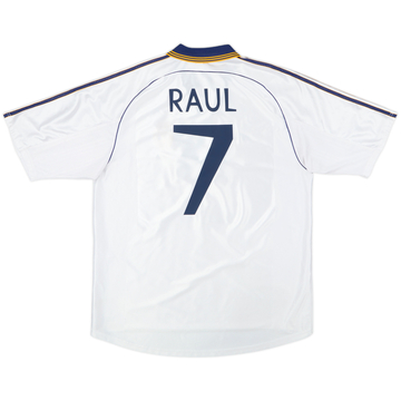 1998-00 Real Madrid Home Shirt Raul #7 - 8/10 - (XL)