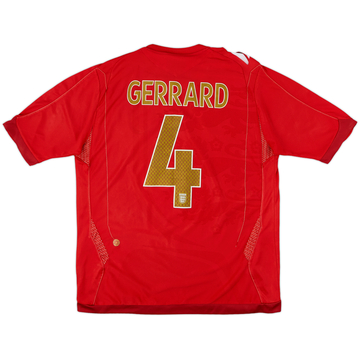 2006-08 England Away Shirt Gerrard #4 - 7/10 - (L)