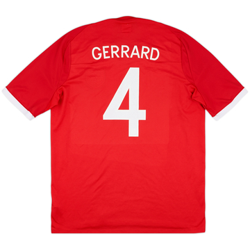 2010-11 England Away Shirt Gerrard #4 - 7/10 - (XL)
