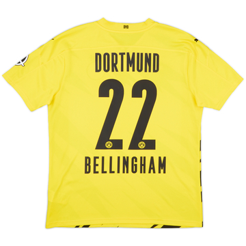 2020-21 Borussia Dortmund Home Shirt Bellingham #22 - 9/10 - (L)