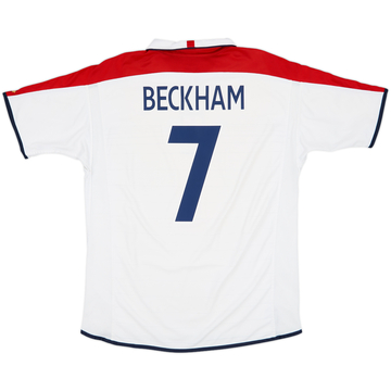 2003-05 England Home Shirt Beckham #7 - 5/10 - (XL)