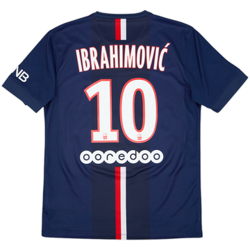 2014-15 Paris Saint-Germain Home Shirt Ibrahimovic #10 - 9/10 - (M)