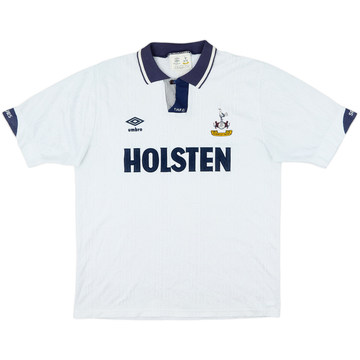 1991-93 Tottenham Home Shirt - 8/10 - (L)