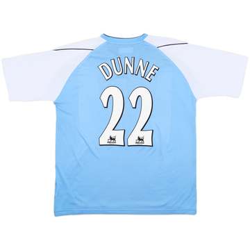 2006-07 Manchester City Home Shirt Dunne #22 - 8/10 - (XL)