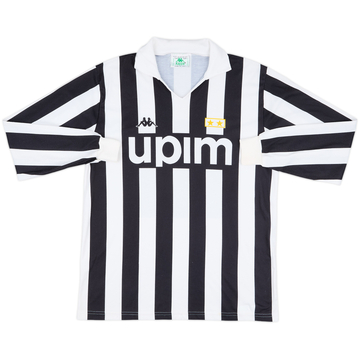 1991-92 Juventus Basic Home L/S Shirt #10 - 8/10 - (L)