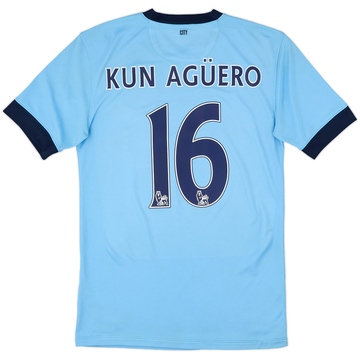 2014-15 Manchester City Home Shirt Kun Aguero #16 - 7/10 - (S)