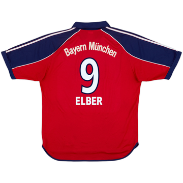1999-01 Bayern Munich Home Shirt Elber #9 - 6/10 - (XL)