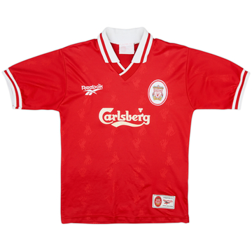 1996-98 Liverpool Home Shirt - 8/10 - (Y)