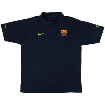2005-06 Barcelona Nike 1/4 Zip Polo Shirt - 7/10 - (XL)