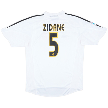 2004-05 Real Madrid Home Shirt Zidane #5 - 8/10 - (M)